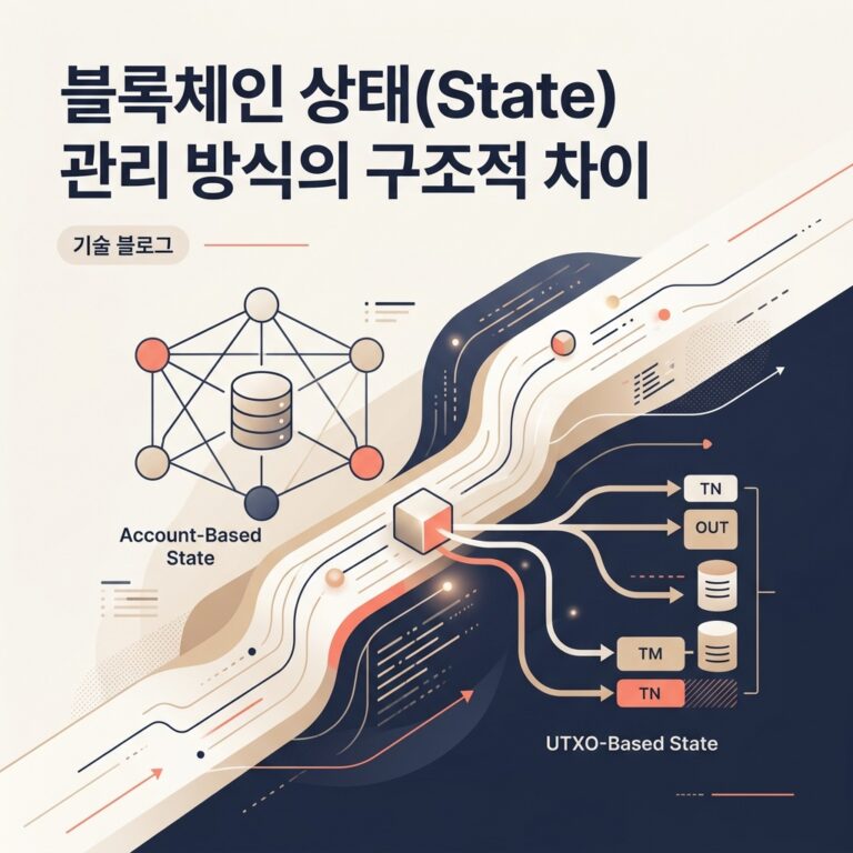 블록체인 상태(State) 관리 방식의 구조적 차이