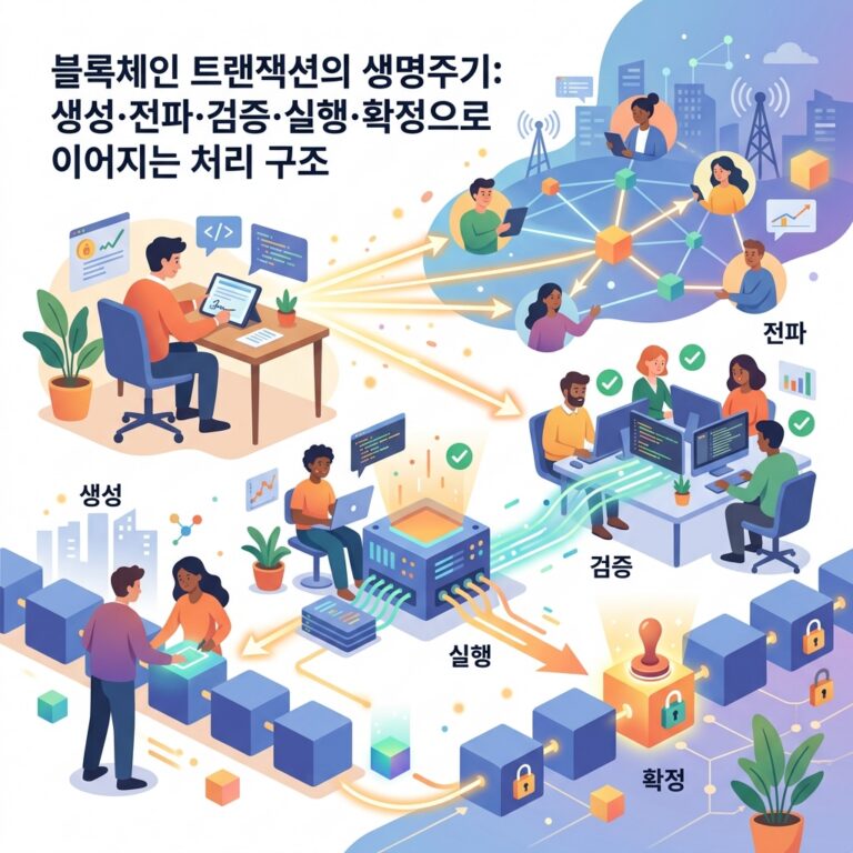 블록체인 트랜잭션의 생명주기: 생성·전파·검증·실행·확정으로 이어지는 처리 구조