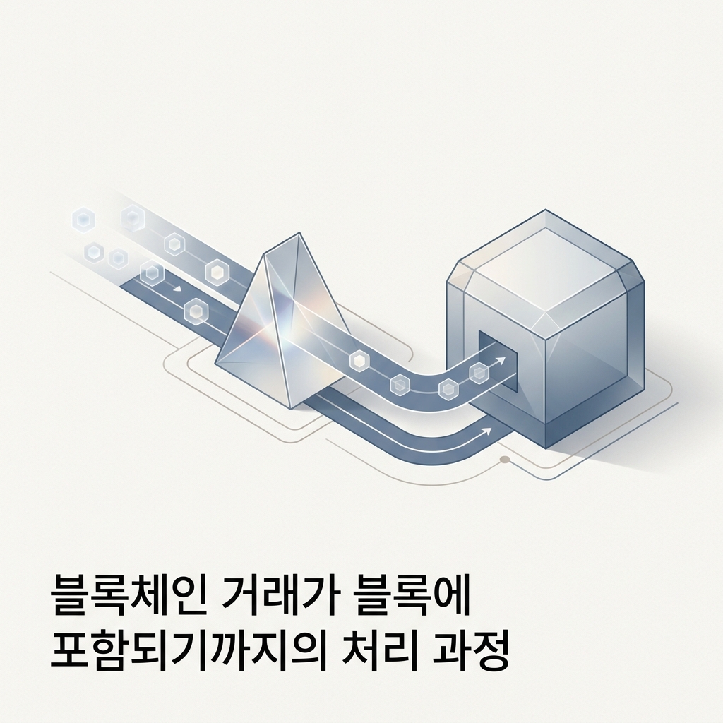 블록체인 거래가 블록에 포함되기까지의 처리 과정