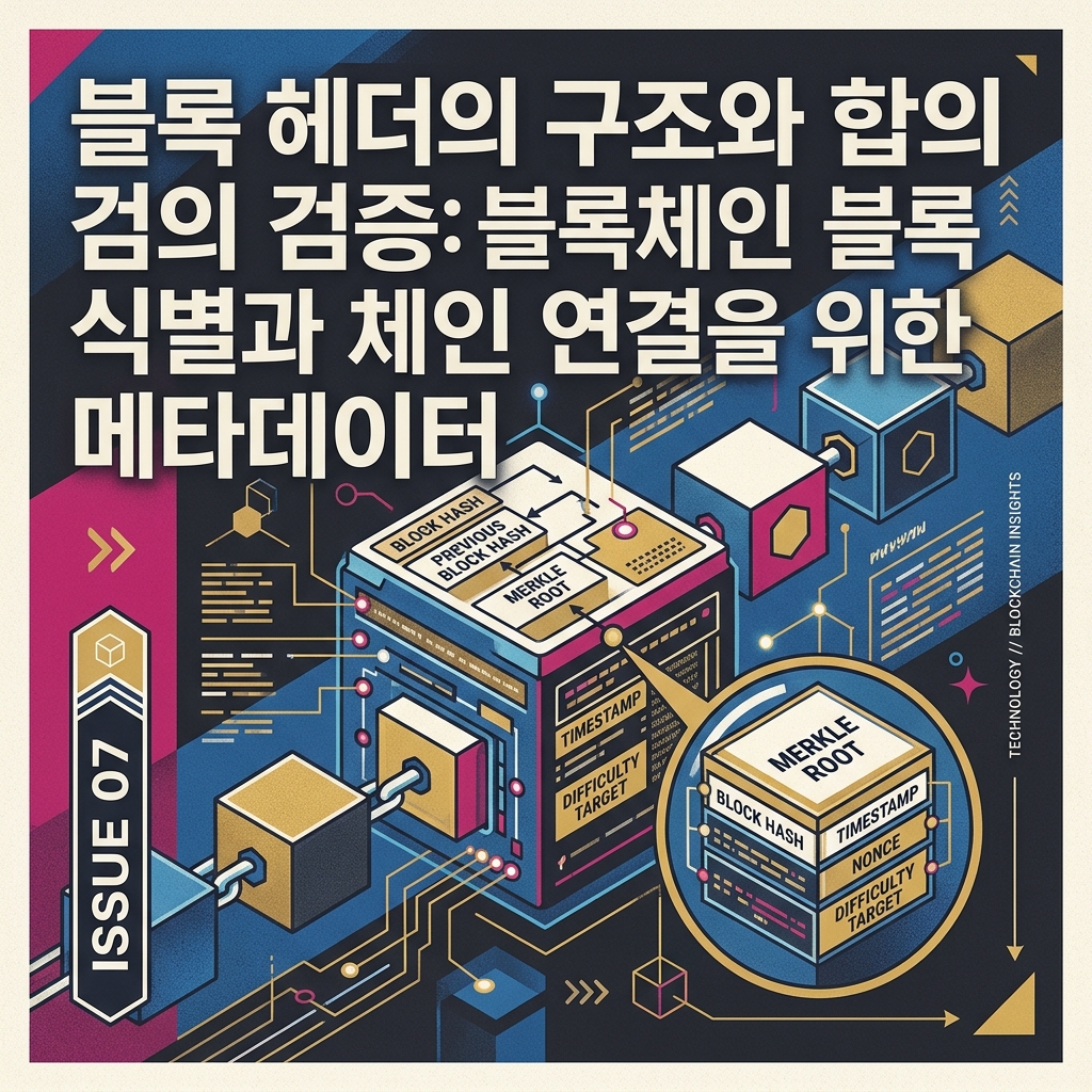 블록 헤더의 구조와 합의 검증: 블록체인 블록 식별과 체인 연결을 위한 메타데이터